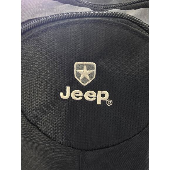 Jeep Mini Backpack In Black/Gray/White W/Logo, 2 Zip Compartments, 2 Mesh Sides - Picture 10 of 11